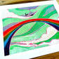 Over the Rainbow - Sky and Rainbow Painting - Art Print