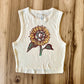 Peaceful Sunflower Ladies Crop Top Tank
