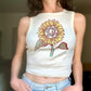 Peaceful Sunflower Ladies Crop Top Tank