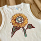 Peaceful Sunflower Ladies Crop Top Tank