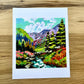 Colorado River - Mountain and Water - Colorful and Modern Landscape Painting - Art Print