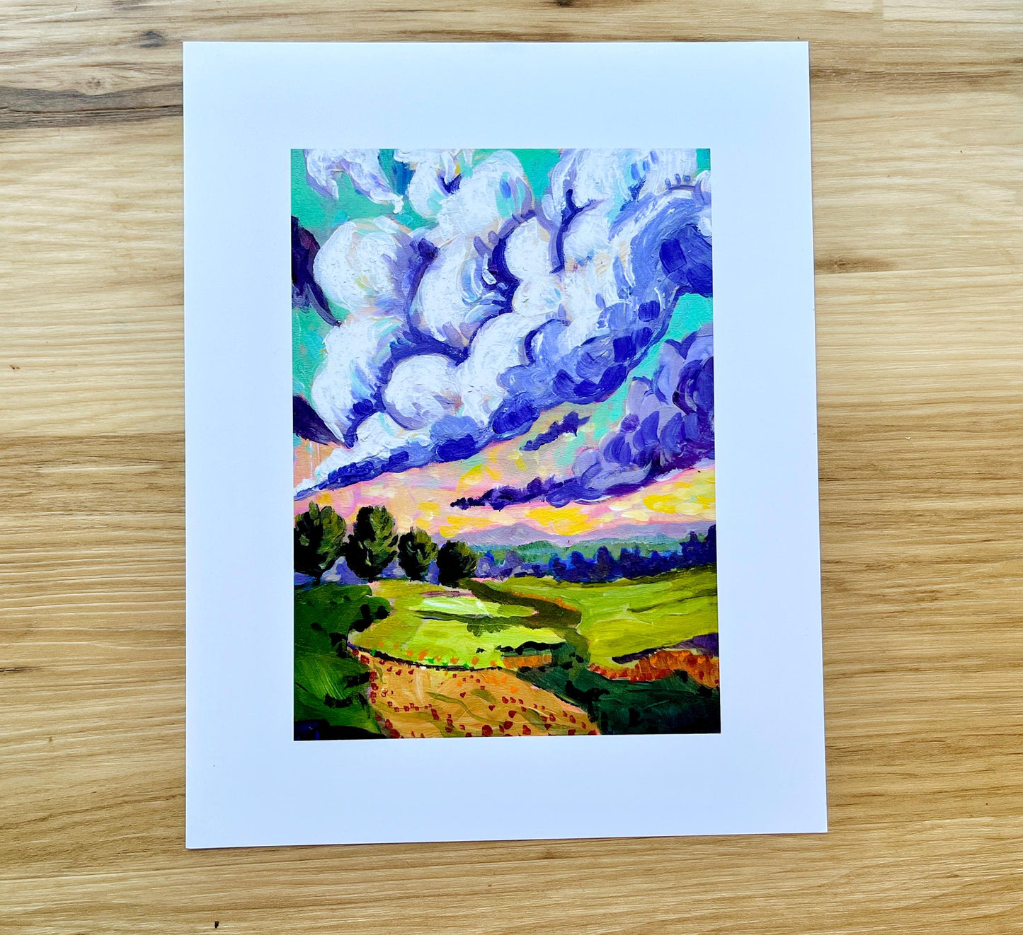 Stop and Appreciate the Clouds - Mountain and Cloud Landscape Painting - Art Print
