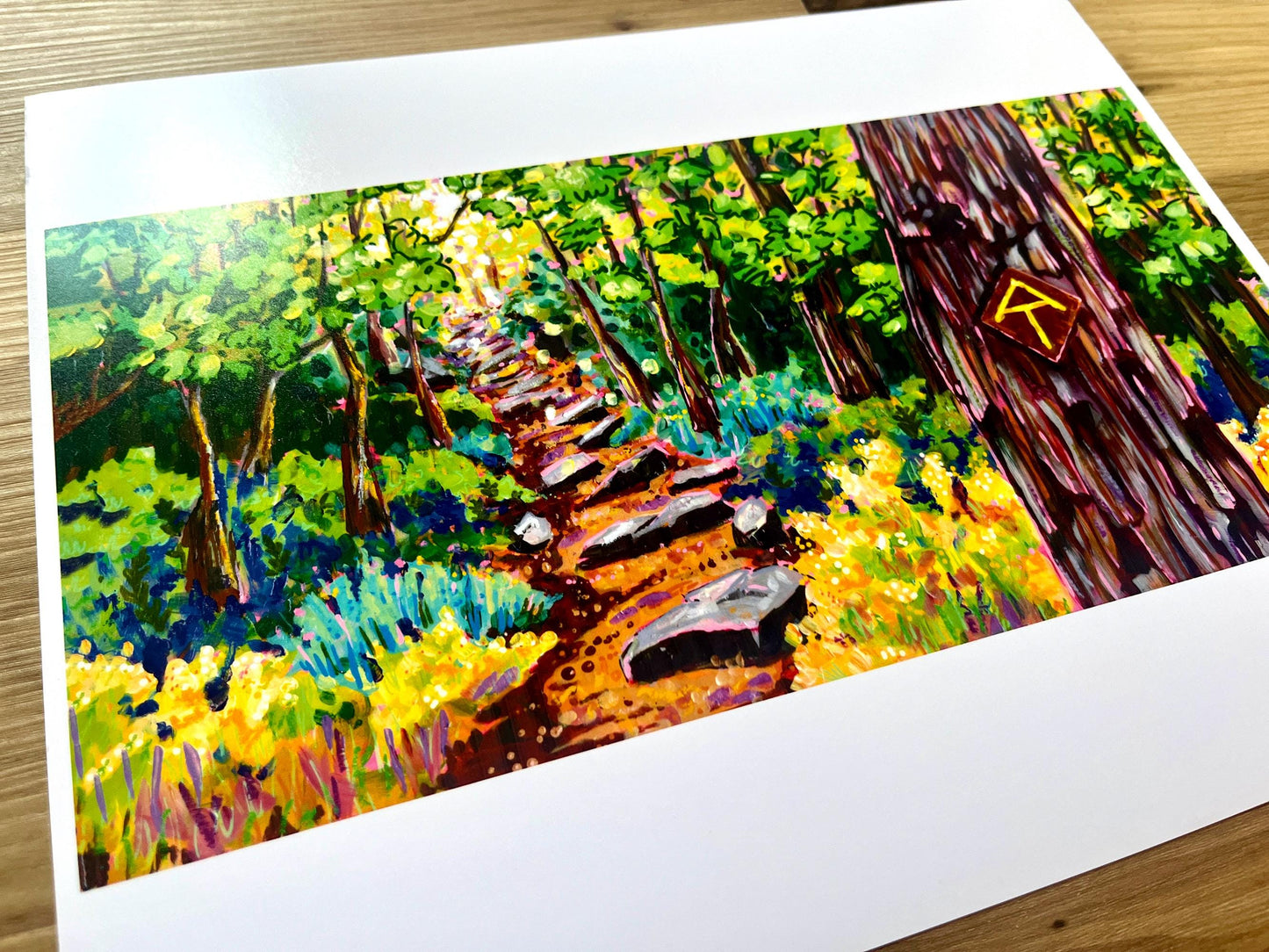 Perfect Day -Appalachian Trail Mountain Landscape Painting - Art Print