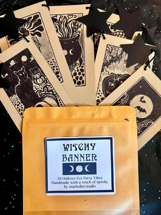 Handmade Witchy Halloween Banner