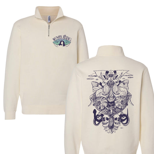 Womyn Rising Quarter Zip Sweatshirt