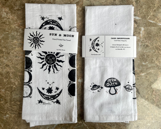 Sun and Moon Tea Towel Design